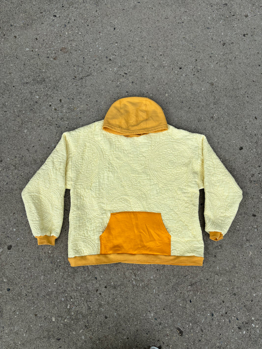 Yellow Quilted Blanket Hoodie XL