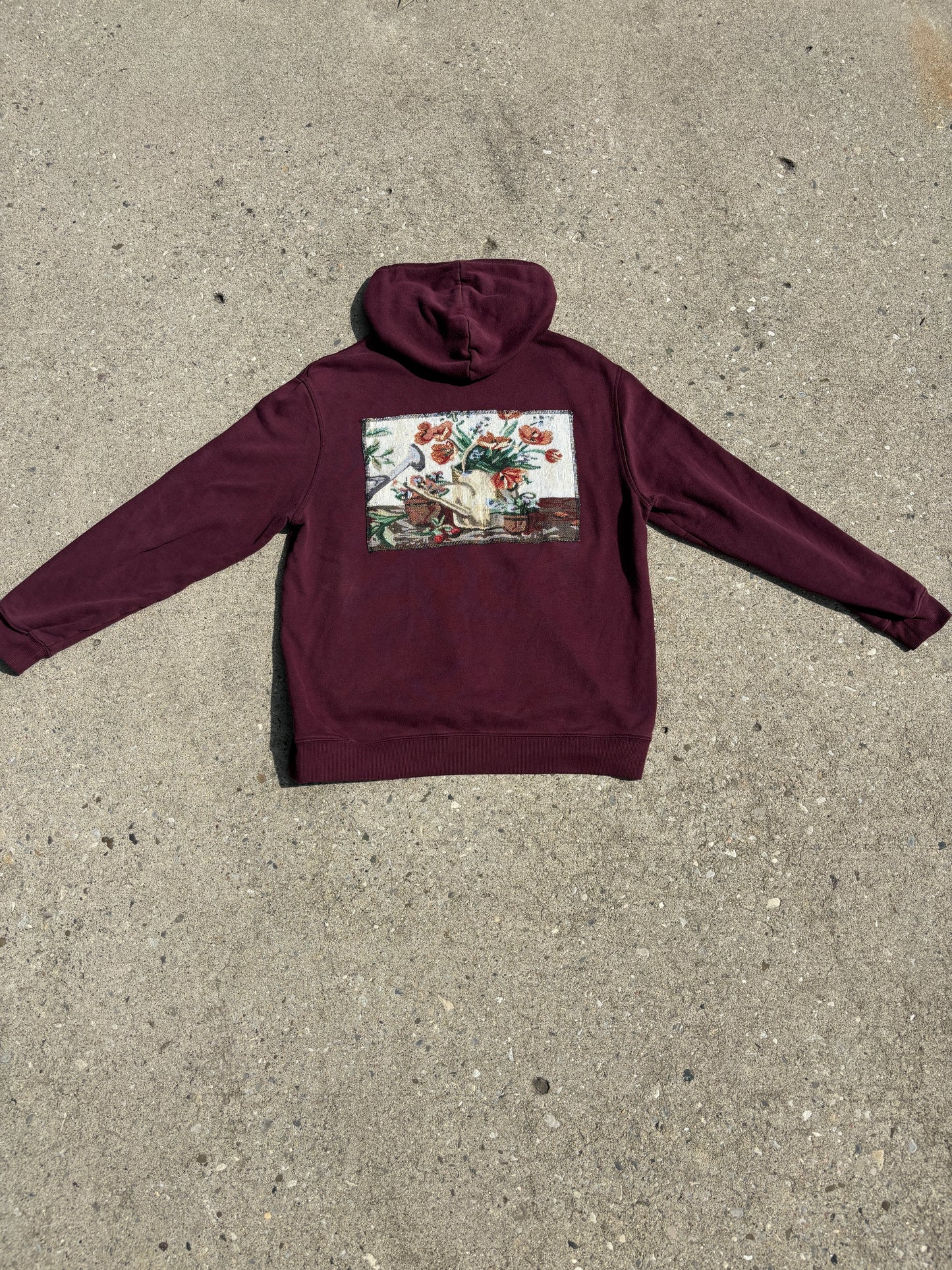 Watering Can Flowers Patch Hoodie M/L