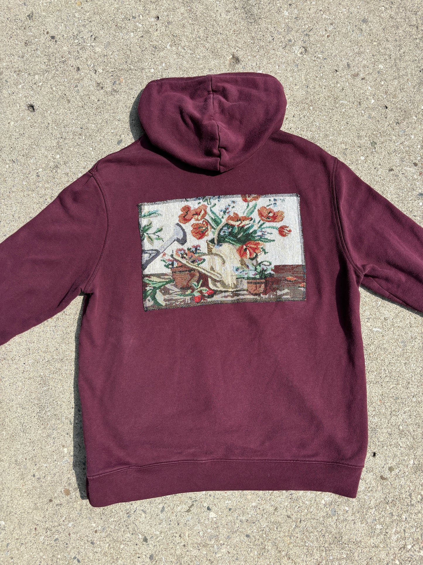 Watering Can Flowers Patch Hoodie M/L